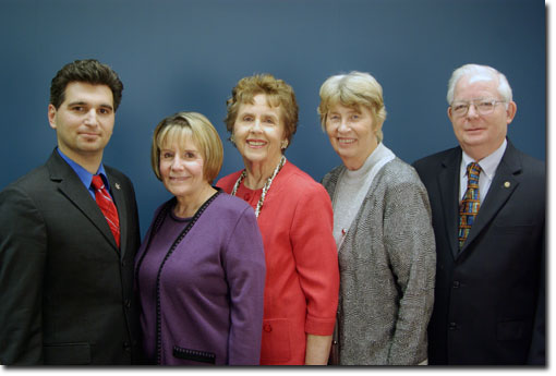 BPLD Board of Trustees - L to R: Salehi, Miller, Fuhrman, Ganer, Salts